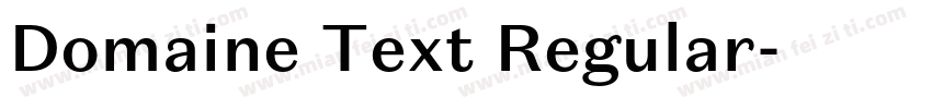 Domaine Text Regular字体转换